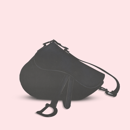 CD 169 Ultra Matte Calfskin Mini Saddle Bag Black