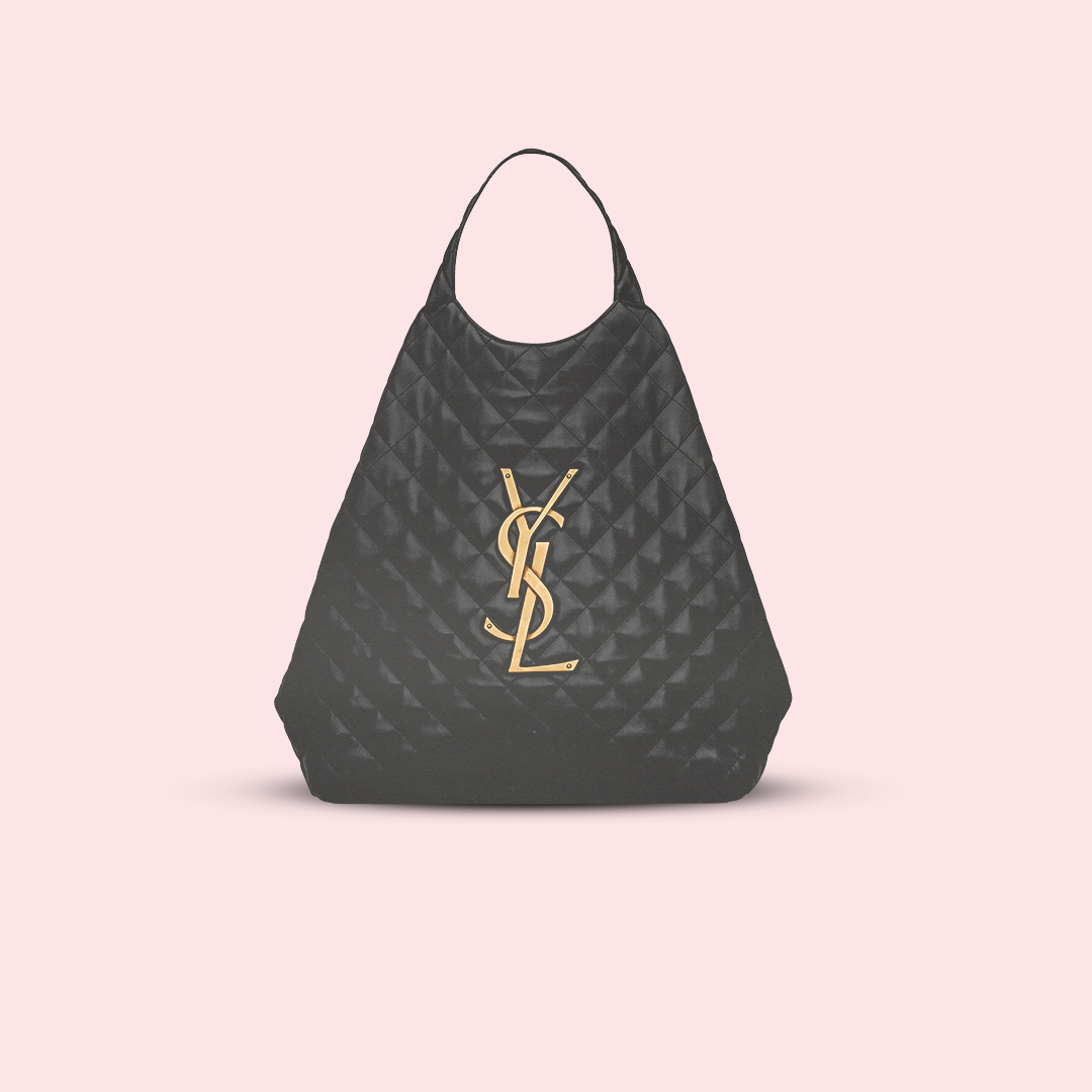 YSL inspired quilted leather shopping bag