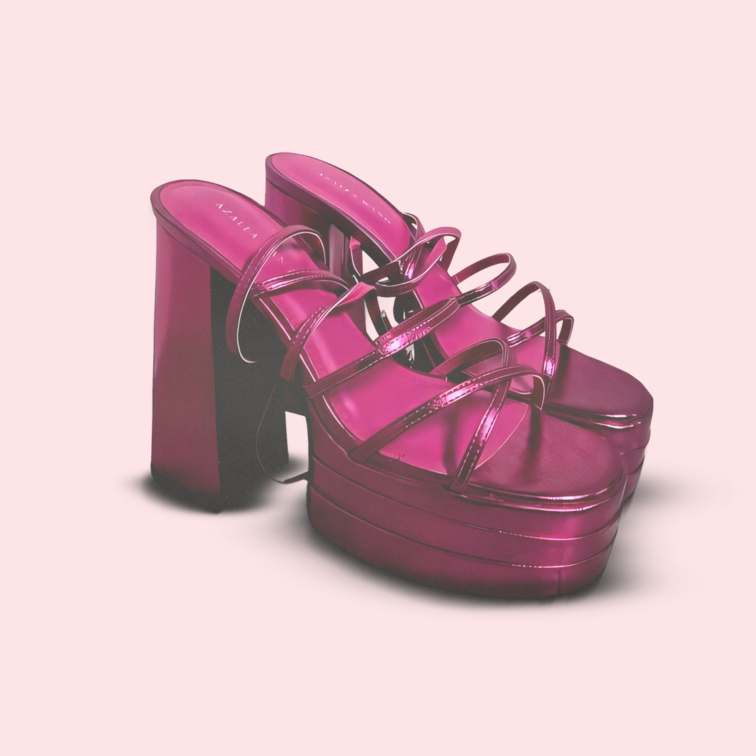 AW pink platform heels