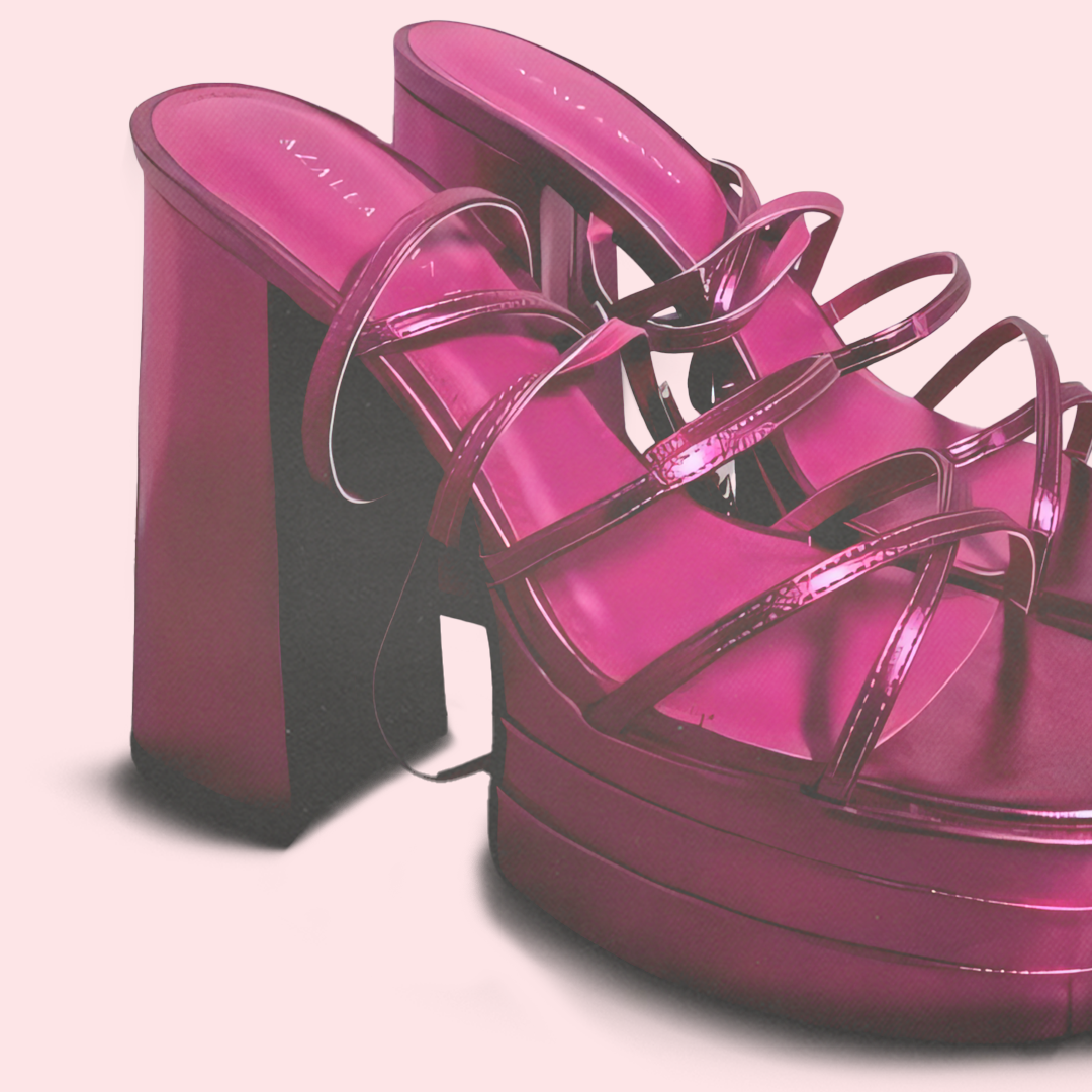 AW pink platform heels