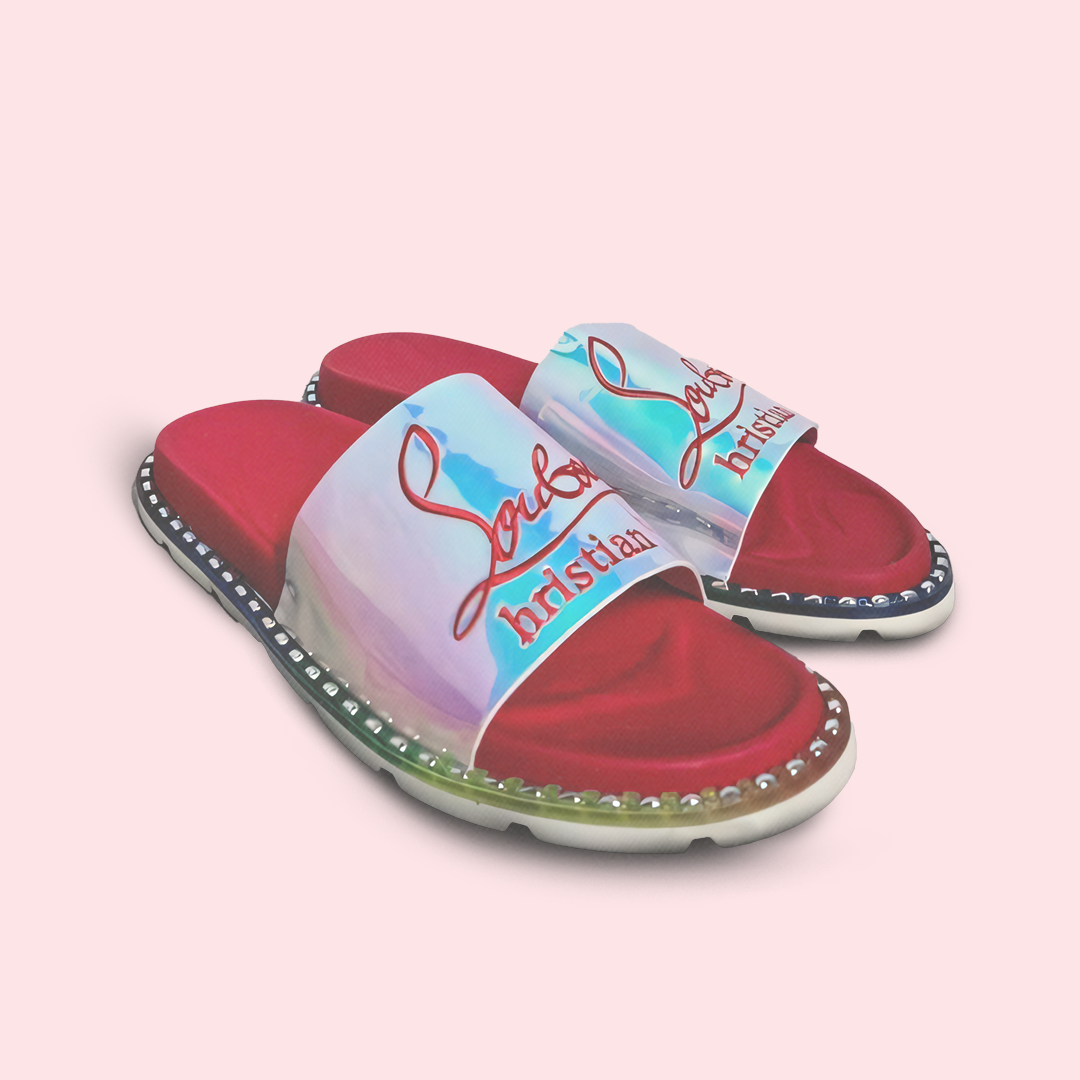 CL red sole platform slide sandals unisex