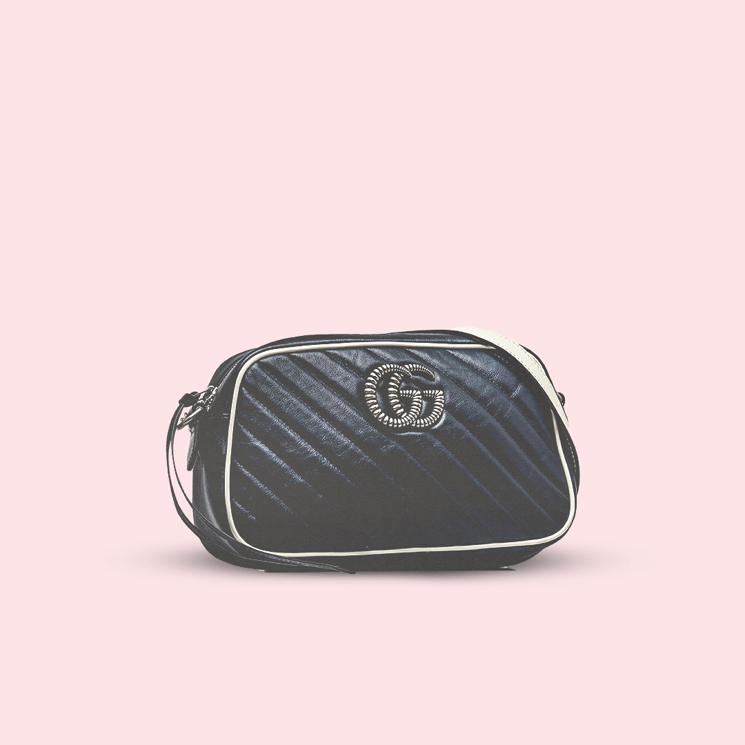 GG marmont blue patent crossbody