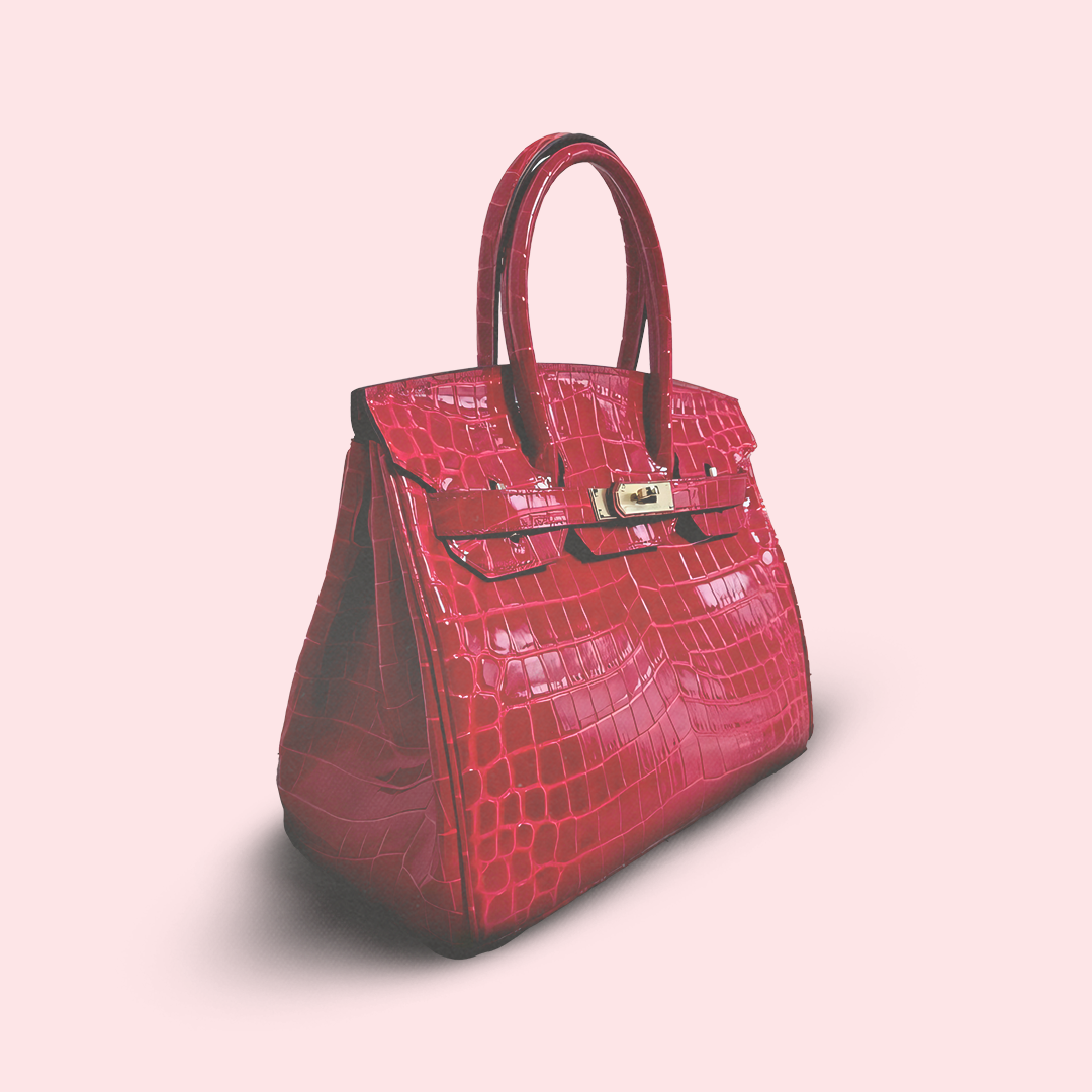 H birkin 30 handbag CC95 braise shiny niloticus GHW