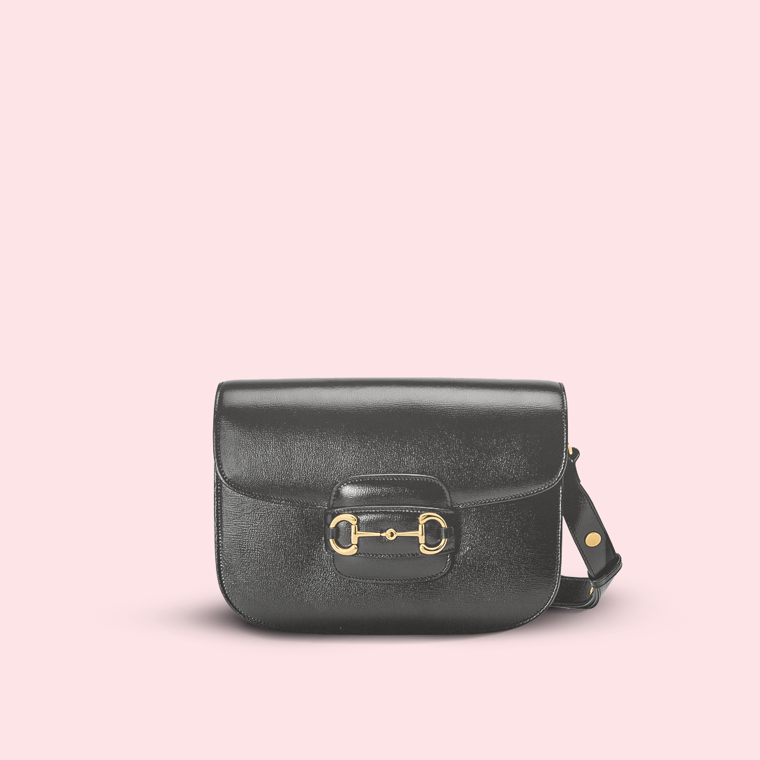 GG horsebit bag black large